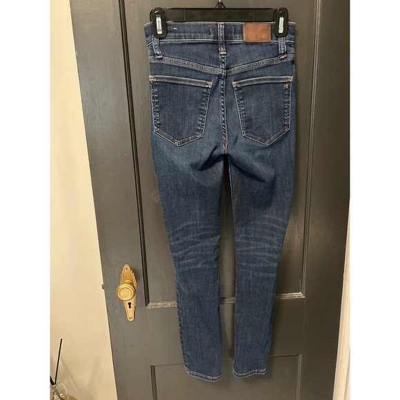 Madewell 9" Mid Rise Skinny Jeans Dark Wash Denim Classic Style Size 23 Petite - Picture 3 of 6